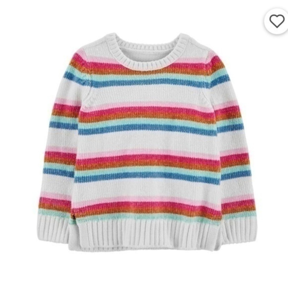 Carters Multi Colour Striped Chenille Sweater